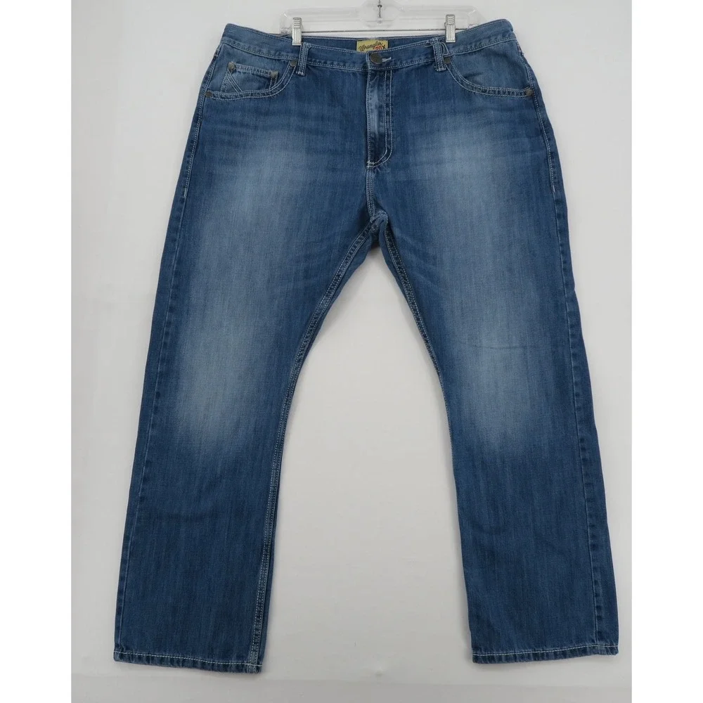 Wrangler 20X No. 42 Mens Jeans 42x32 Blue Straight Relaxed Fit 1042MWXLB